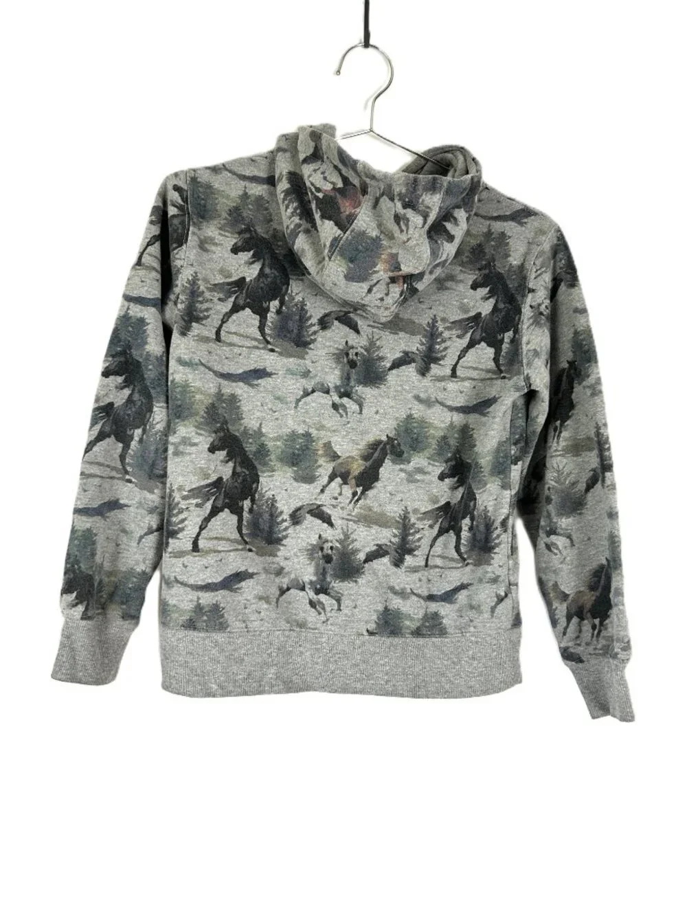 Ariat Wild Horse Print Hoodie Western Pullover Youth 12 L - Picture 2 of 4